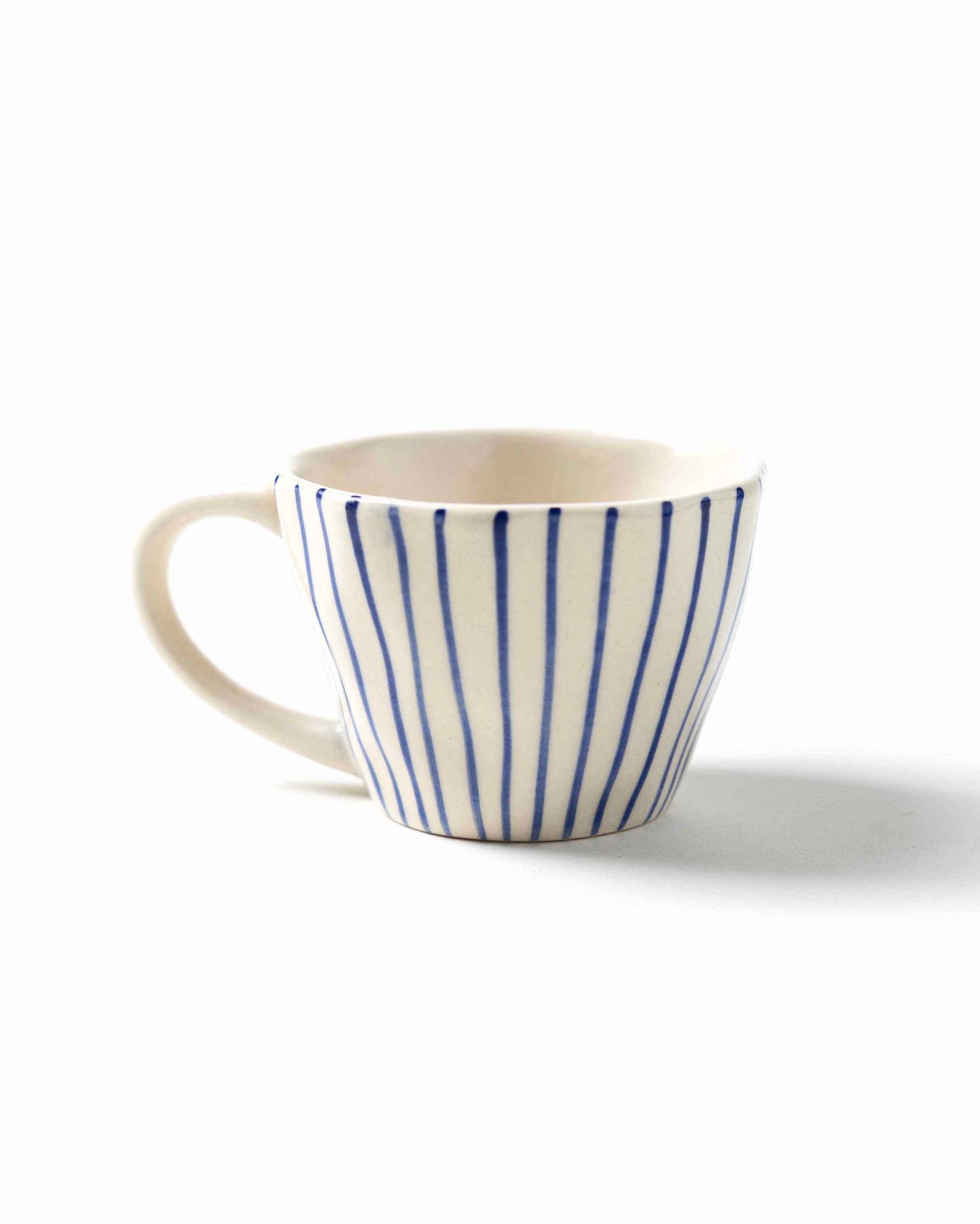 Organic Tea Cups With Hand Painted Stripes - 1 Pc - MAKAIBARI TEA