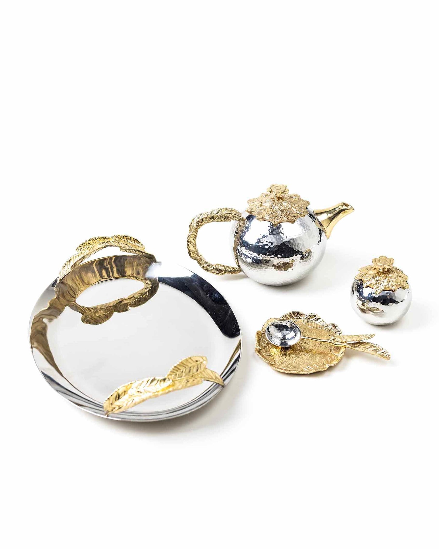 Steel & Brass Teapot Set - MAKAIBARI TEA