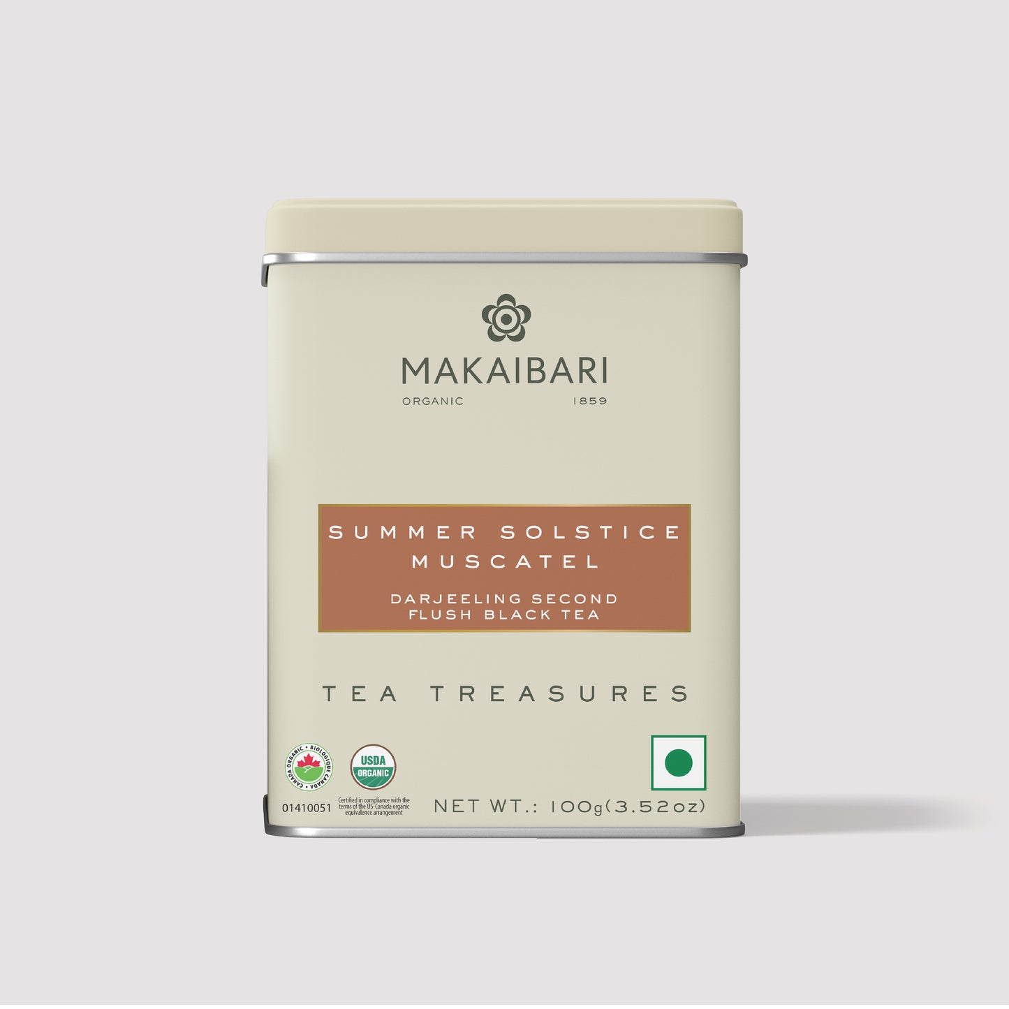 Summer Solistice Muscatel | 100 gm Tin Caddy | Second Flush loose Black tea Pack