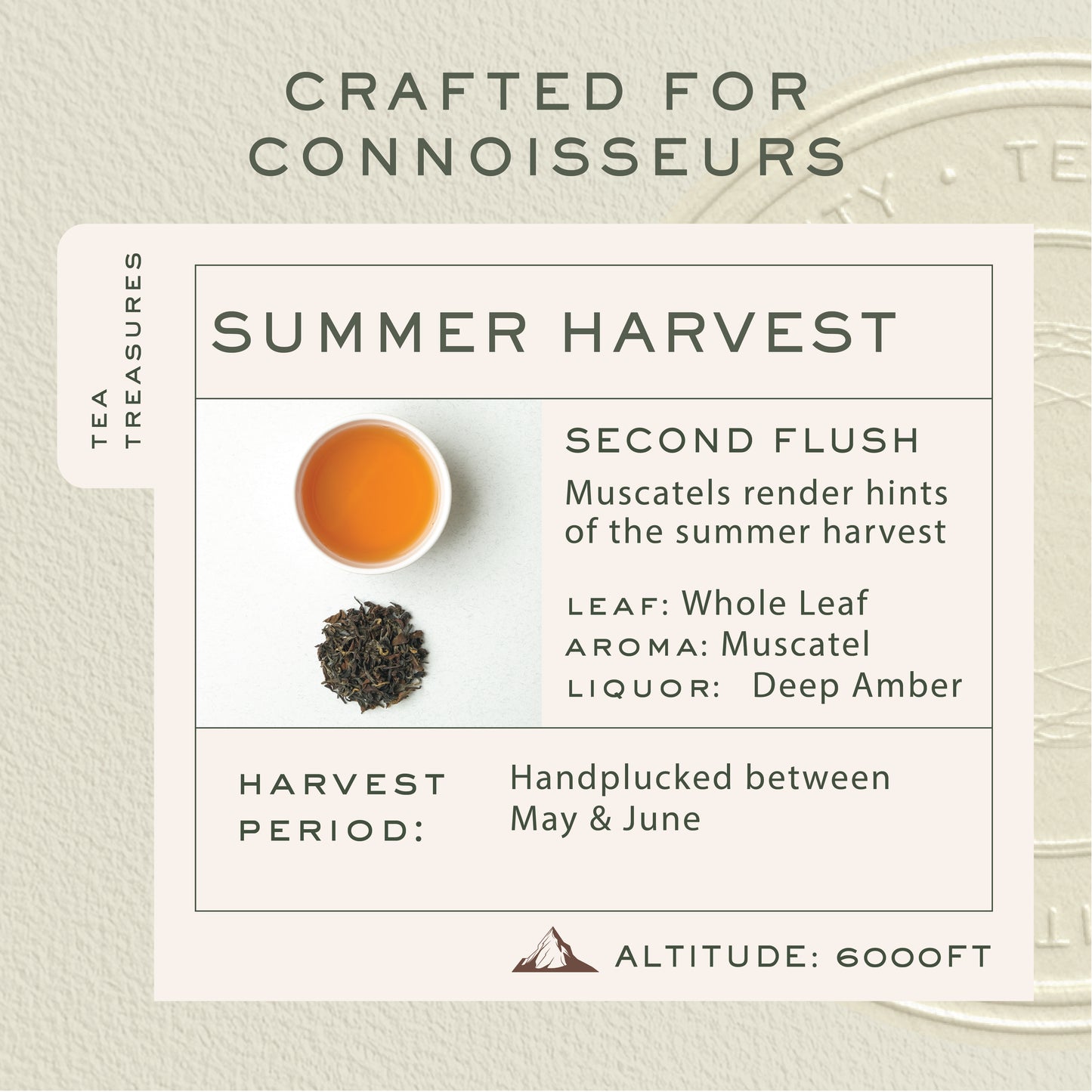Summer Solistice Muscatel | 100 gm Tin Caddy | Second Flush loose Black tea Pack
