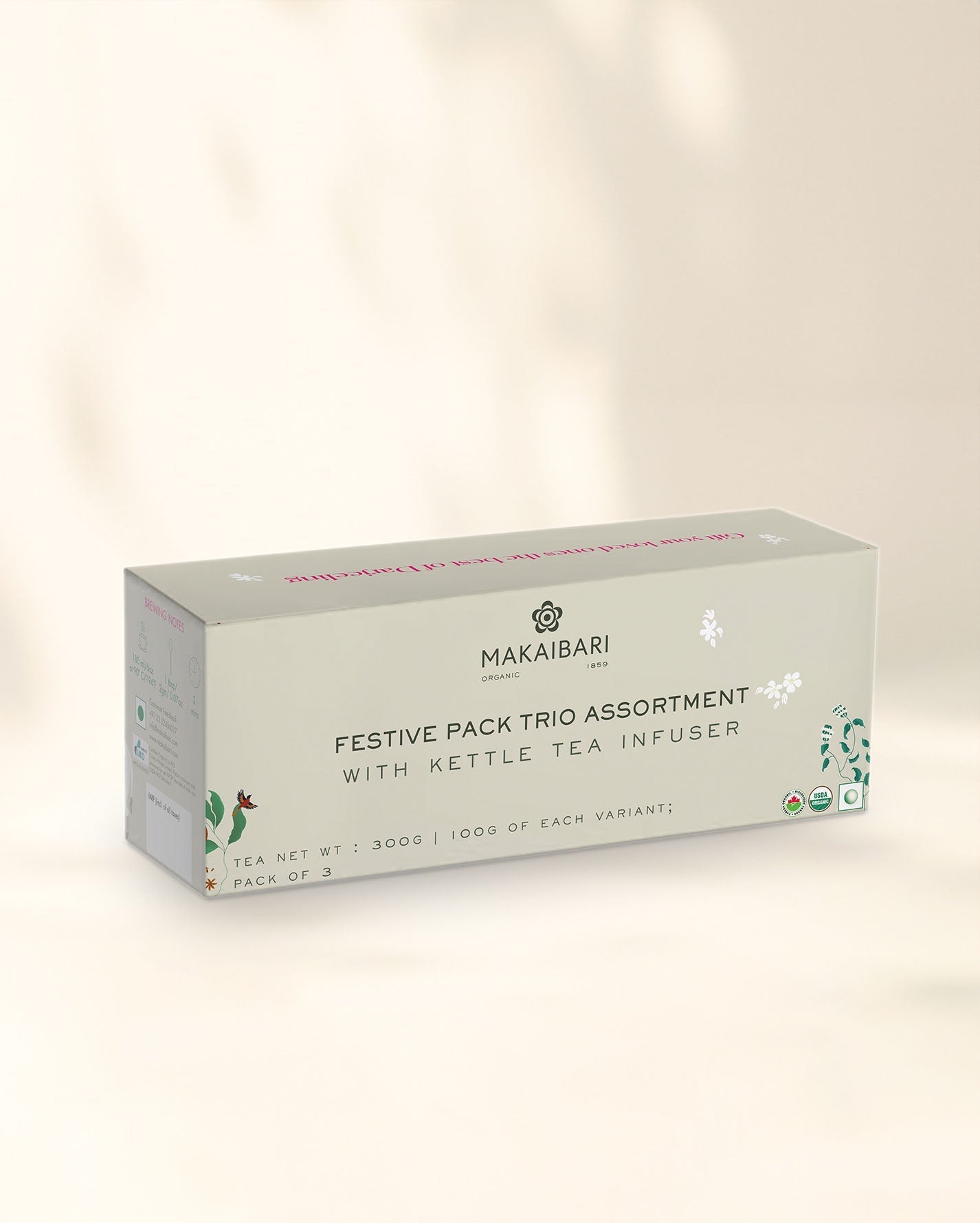 Festive Season Trio with Kettle Tea Infuser - MAKAIBARI TEA