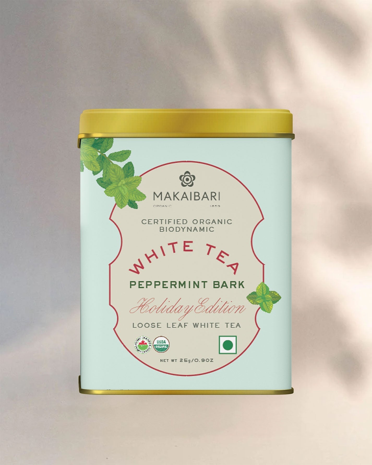 Holiday Edition TRIO ASSORTMENT : Apple Cinnamon Black Tea + Ginger Spice Green Tea + White Peppermint Bark - MAKAIBARI TEA